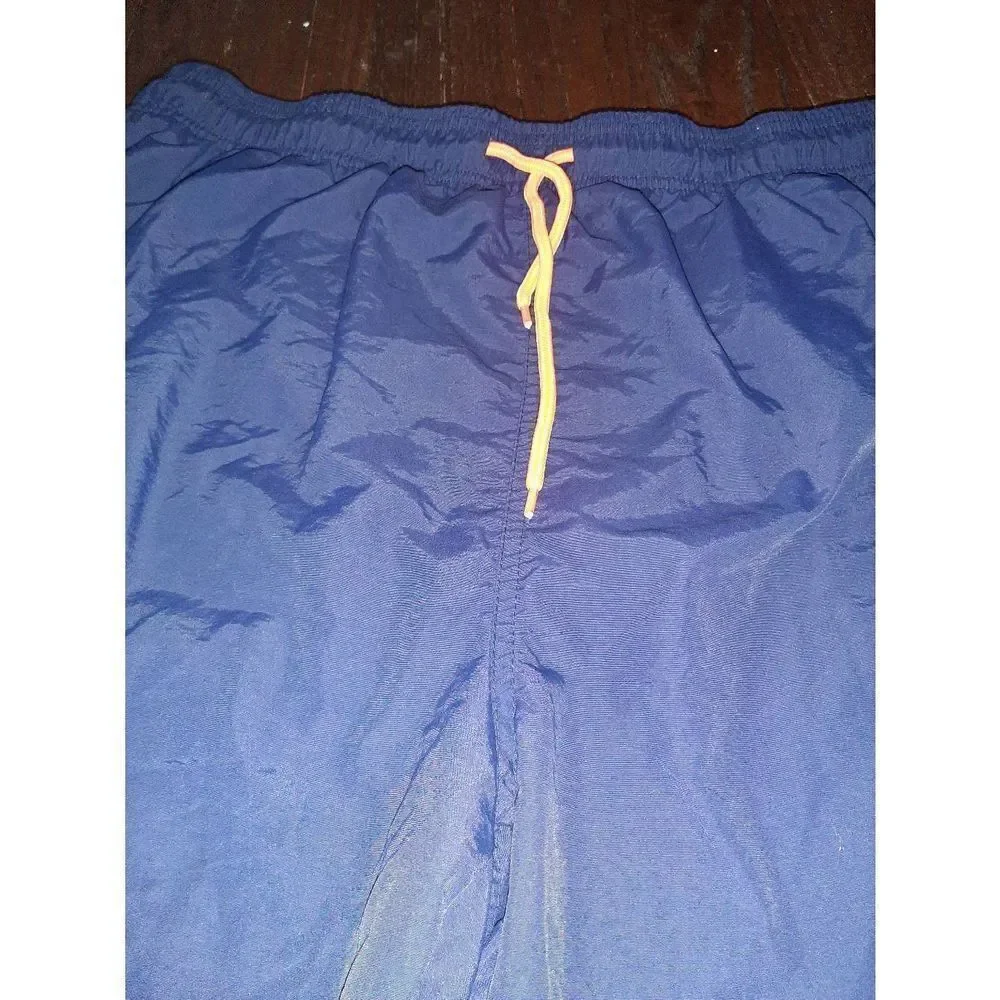 Boys XL Blue with Orange Drawstring Swim Trunks Shorts Swimwear Bathing Suit